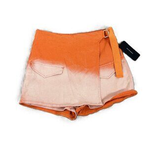 American Bazi Gradient Dyed Skort Wrap XL Orange Ombre NWT